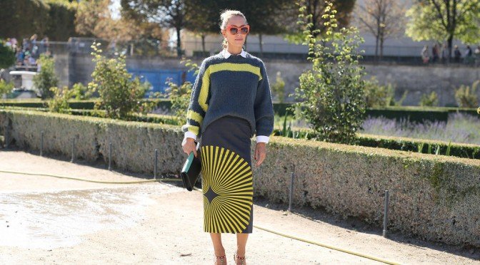 A funky blend of chartreuse and gray.