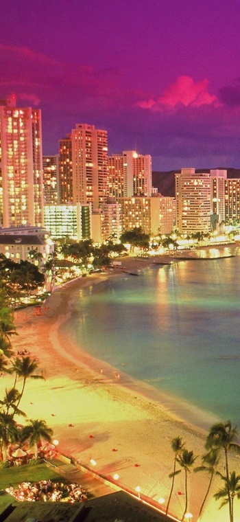 Beautiful Waikiki Beach in Honolulu