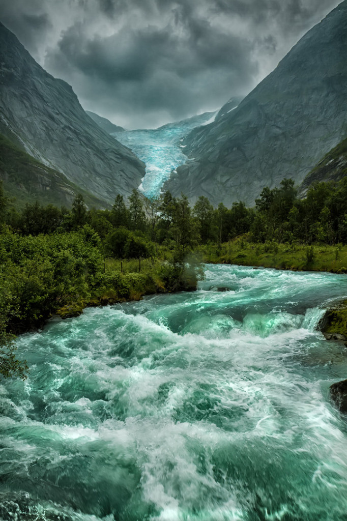 Briksdalsbreen Glacier , Norway