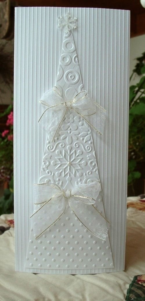 handmade cards greeting embossed using homemade embossing tree paper folders elegant ashbee xmas greetings ashbeedesign diy holiday triangular visit tall