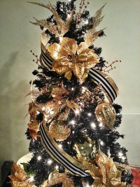 Glittering Black And Gold Christmas Decoration Ideas – The WoW Style