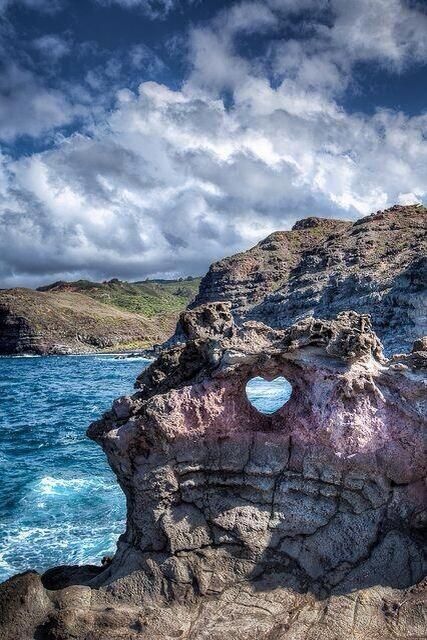 Heart shaped rocked, near Makena Blowhole,Maui