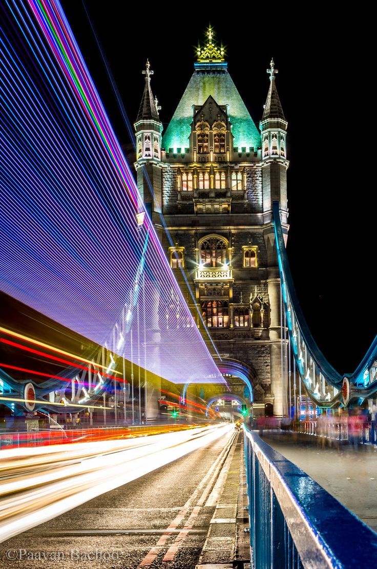 Tower Bridge with Trailing Lights