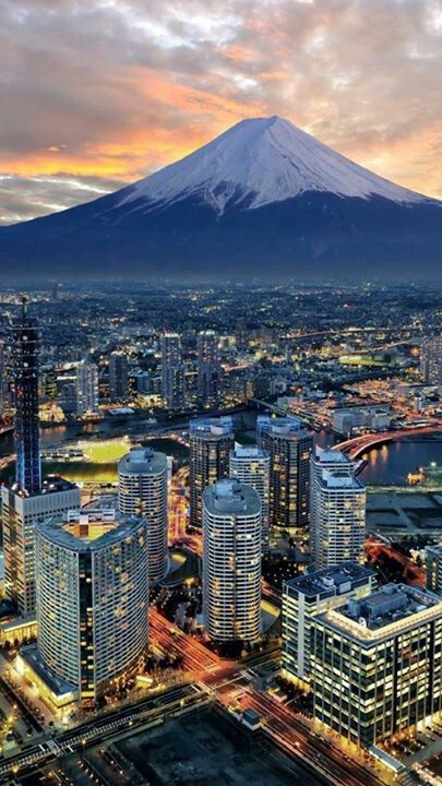 Yokohama City and Mt Fuji, Japan