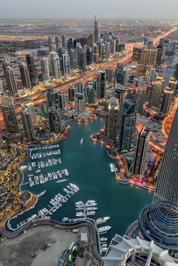 Dubai Marina Aerial view