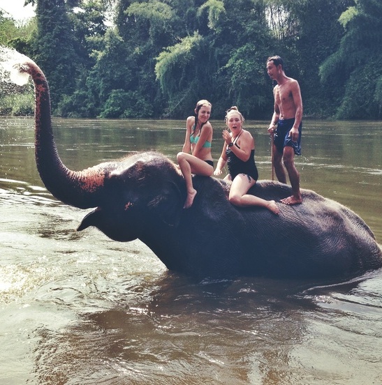 Elephant Trekking, Kanchanaburi, Thailand