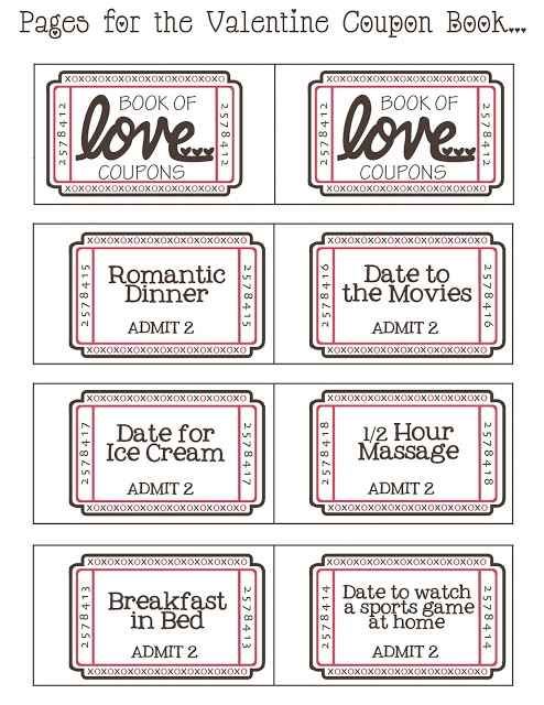 Free Printable Valentine's Day Love Coupons For Him