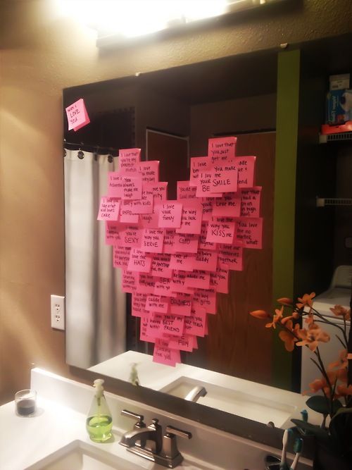 Post-it notes for Valentines Day