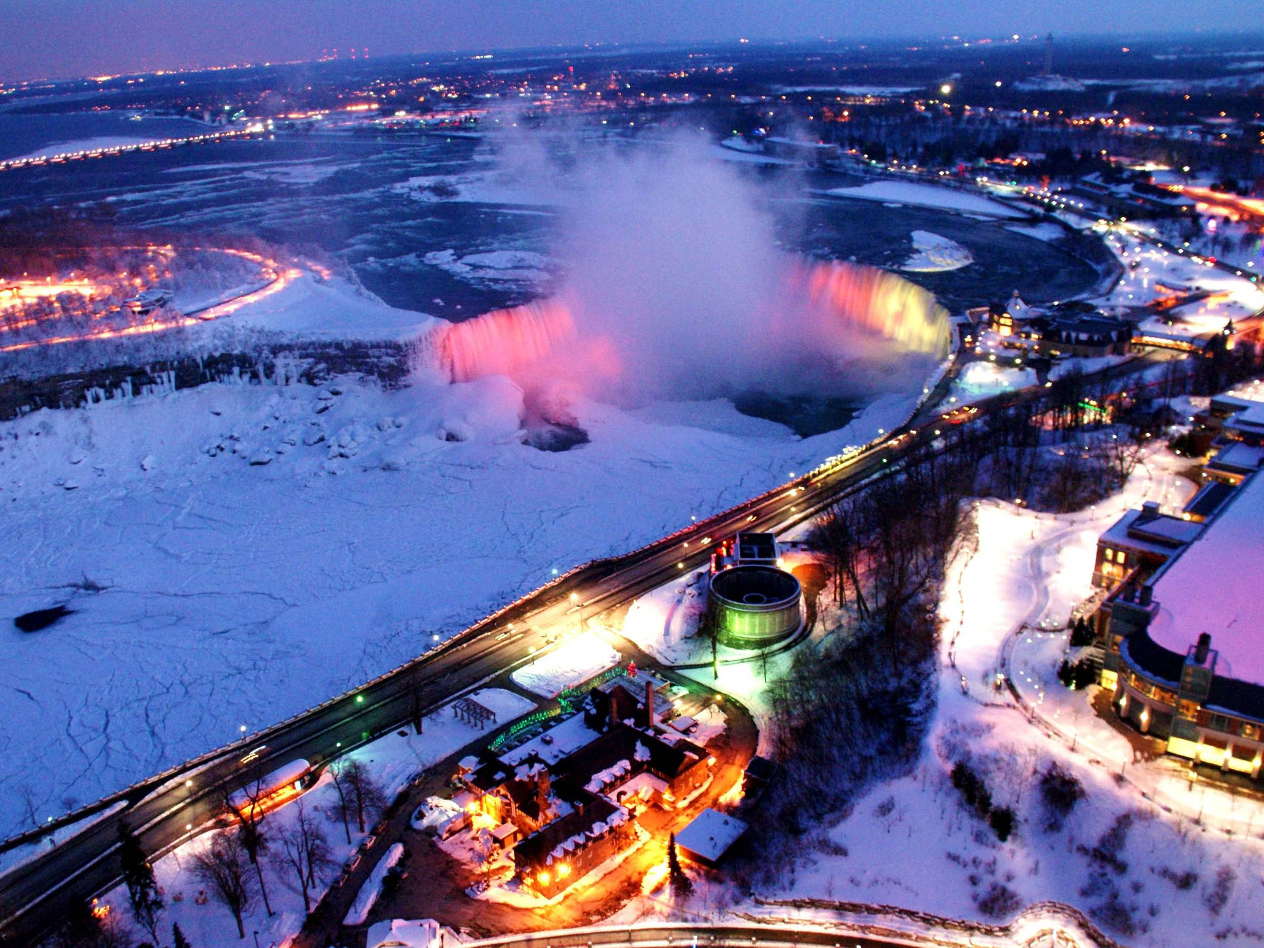 Niagara-Falls-Frozen-Beautiful-at-Night-Wallpaper-HD