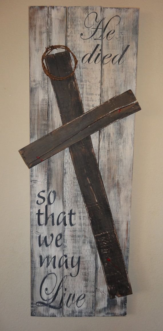 easter wood cross rustic painted died craft signs wooden pallet crosses christian decor crafts diy projects faith lenten activities building