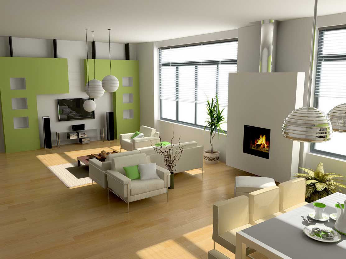 living room contemporary wall style