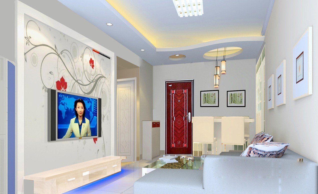 modern living room plaster ceiling design