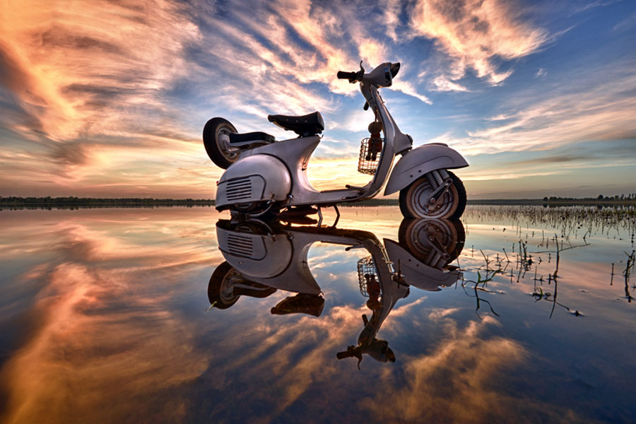 reflection water scooter reflective beginners tips examples sarawut stunning wow vespa