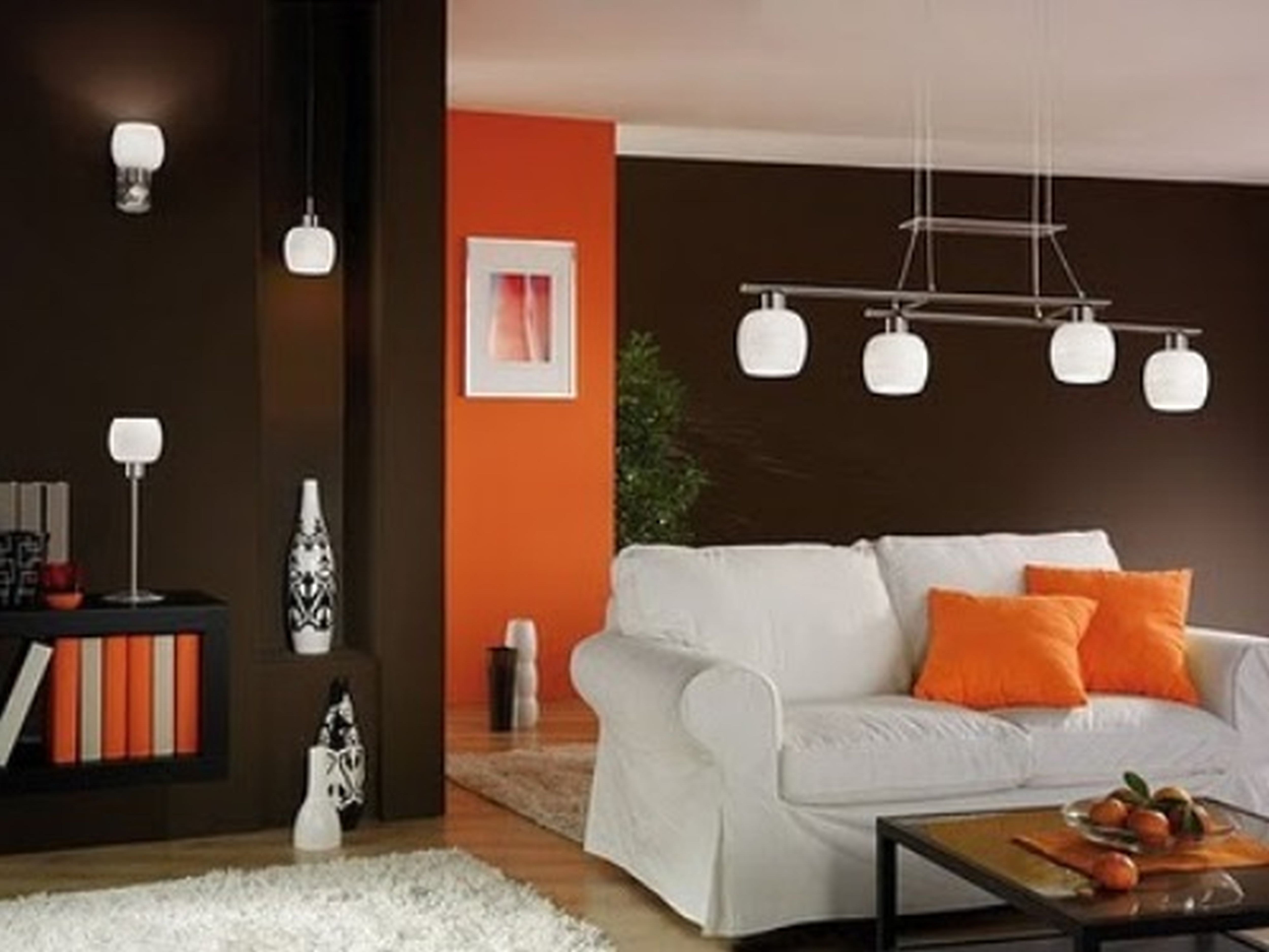 decor modern interior contemporary accessories inside orange brown furniture