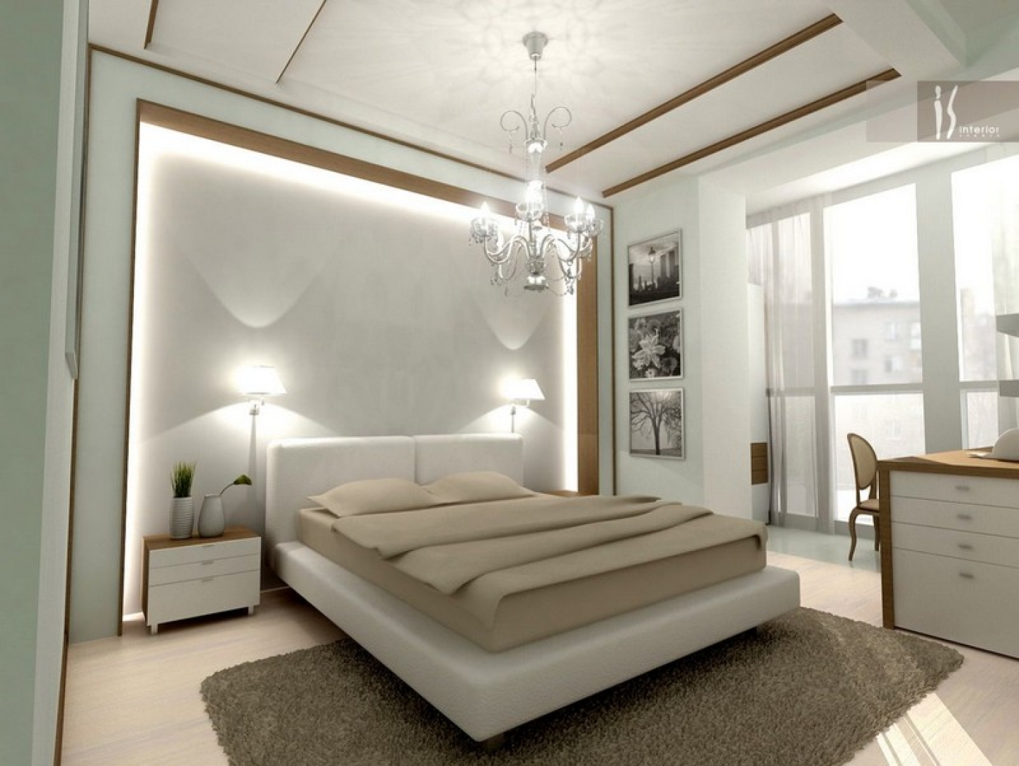 bedroom designs decoration decorating spalni couples couple interjer rug headboard ceiling idea
