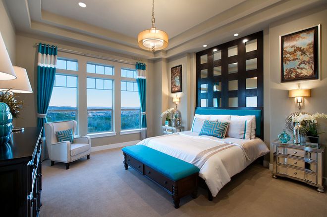 Modern Turquoise Bedroom Decor