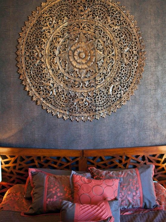 bedroom decor wood carved mandala marvelous classy