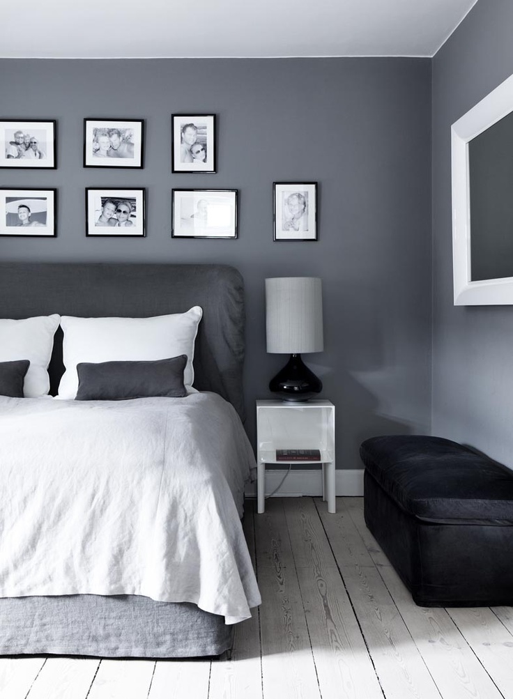 bedroom grey wall walls gray room cinza feature decor bedrooms decorating classy idea orange color bedding em greys quarto colors