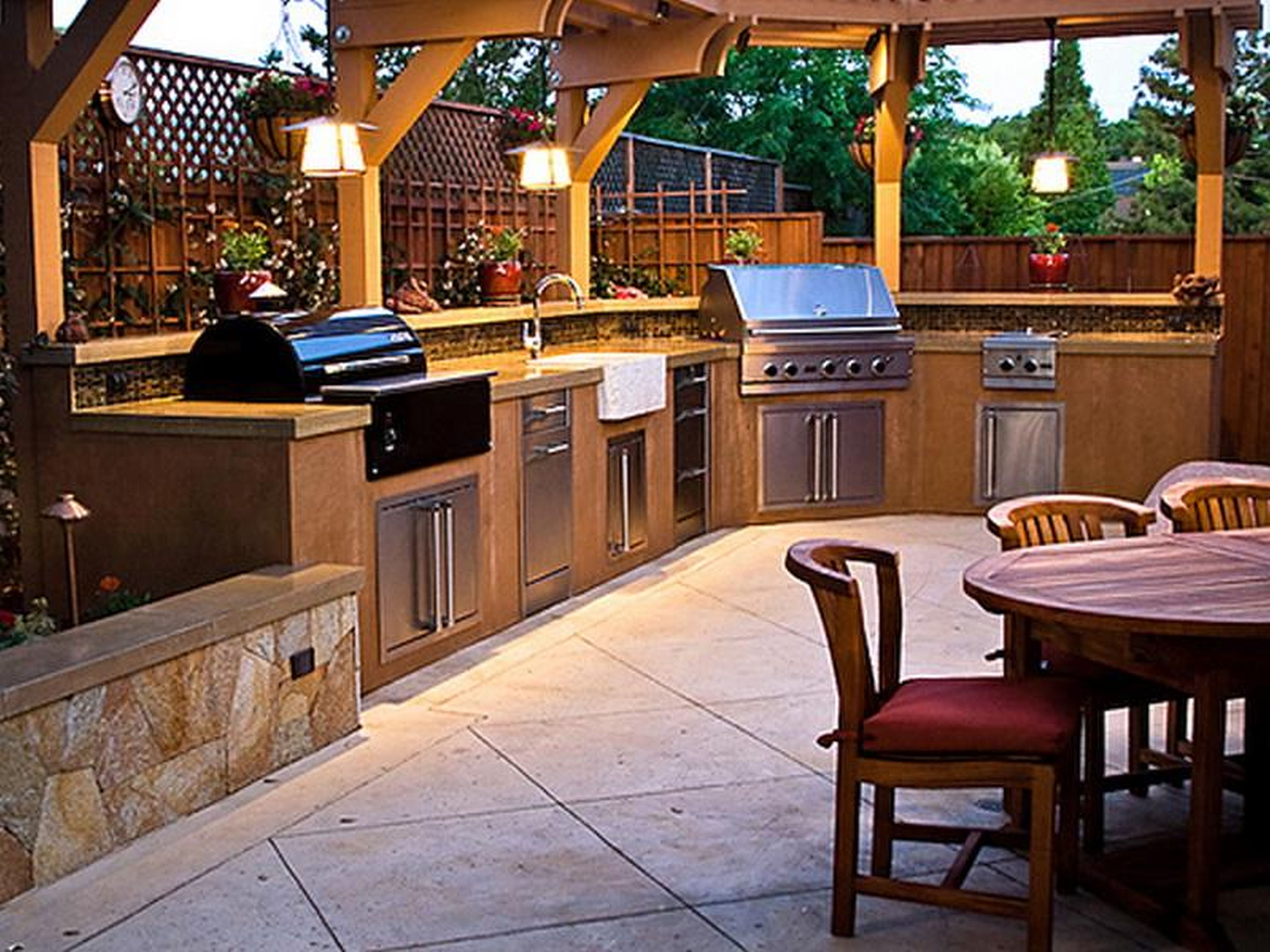 modern outdoor kitchen design idea