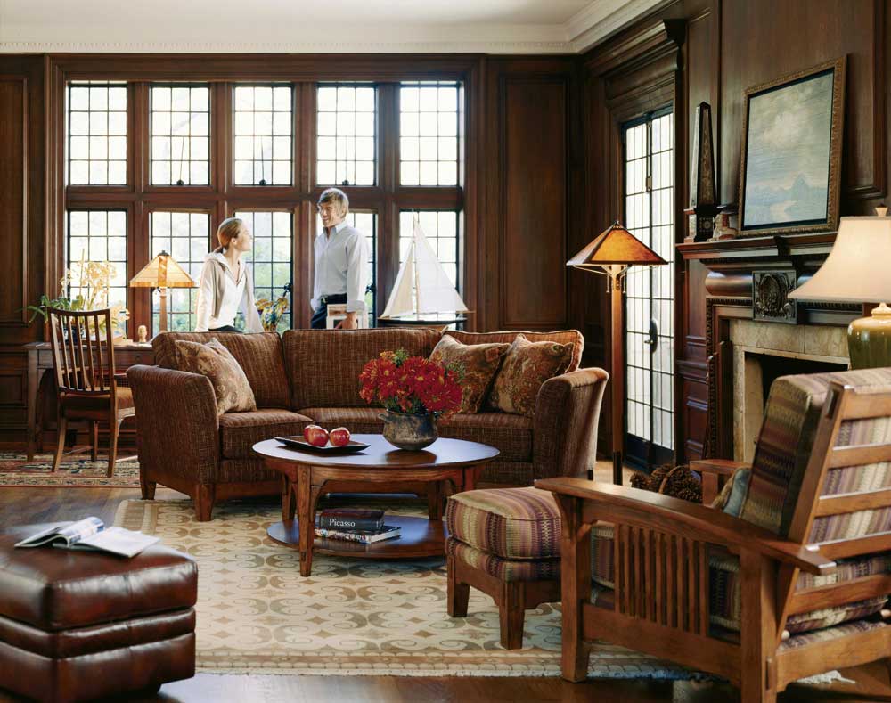 living room in style traditional