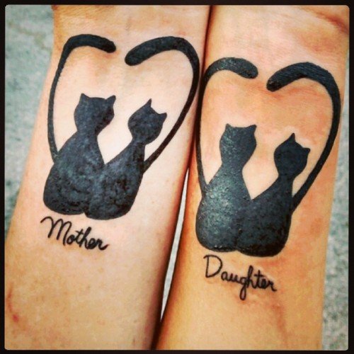 Lovely And Adorable Mother Daughter Tattoos