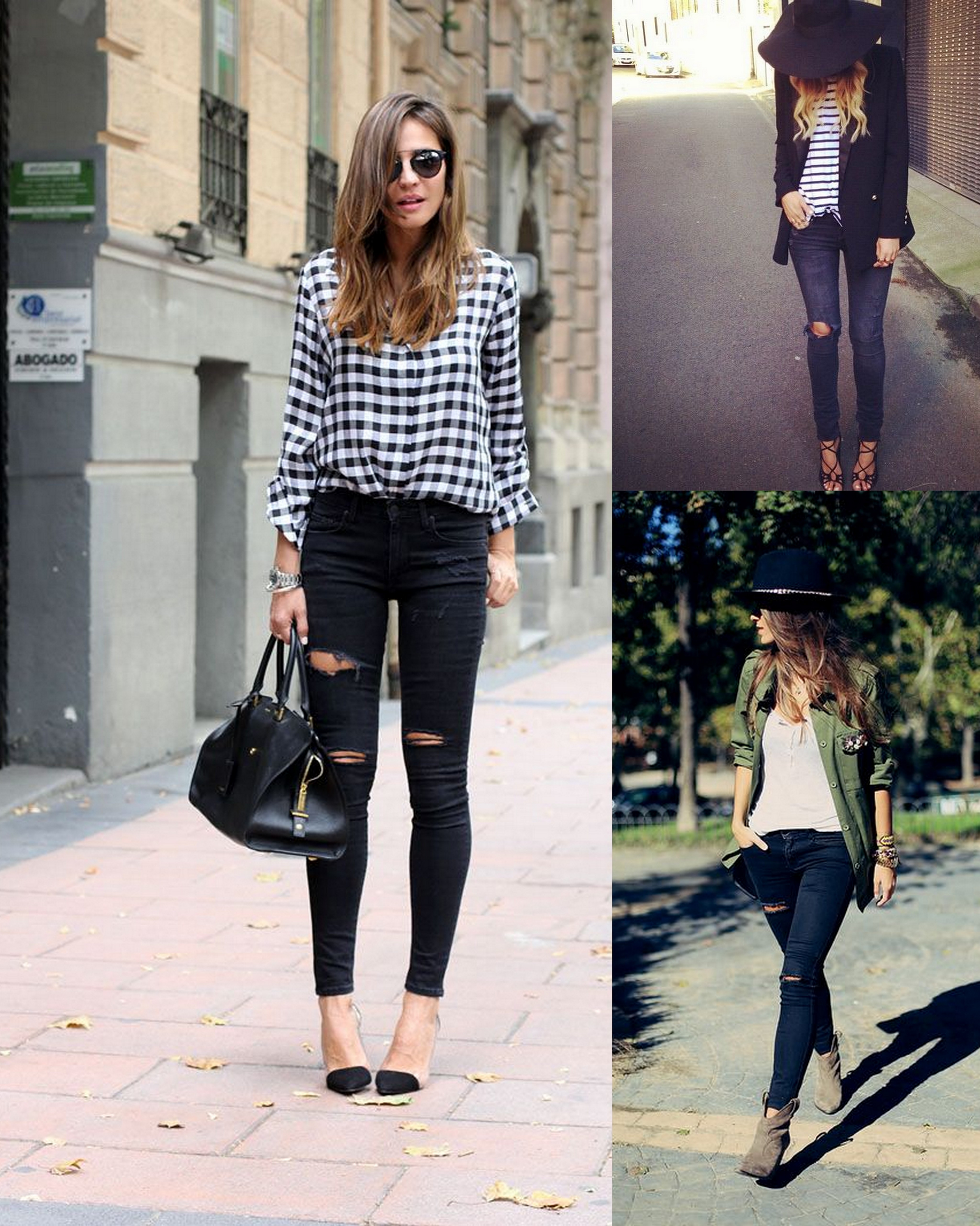 black jeans outfit women's