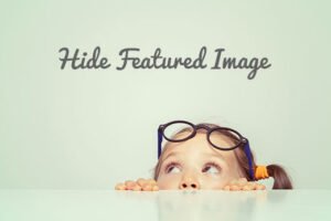 How to Hide a Featured Image