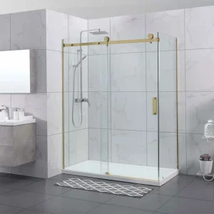 Best Way To Renovate Your Bathrooms With Brushed Gold Sliding Shower Screens